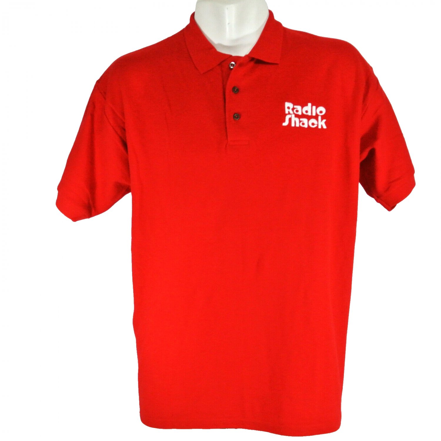 RADIO SHACK Electronics Store Employee Uniform Shirt Red Vintage Size M Medium