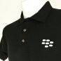 BLACKBERRY BBM Vintage Tech Employee Uniform Polo Shirt Black Size L Large NEW