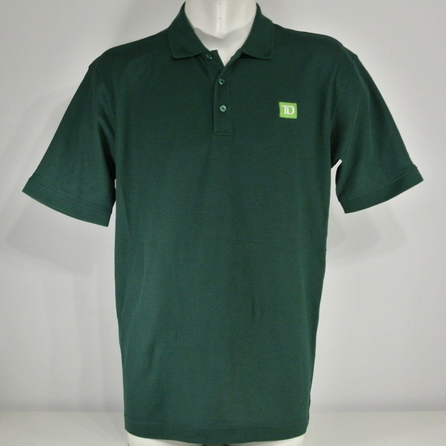 TD BANK Employee Uniform Polo Shirt Green Size L Large NEW