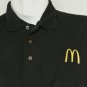 McDONALDS Hamburgers Employee Uniform Polo Shirt Black Size M Medium NEW