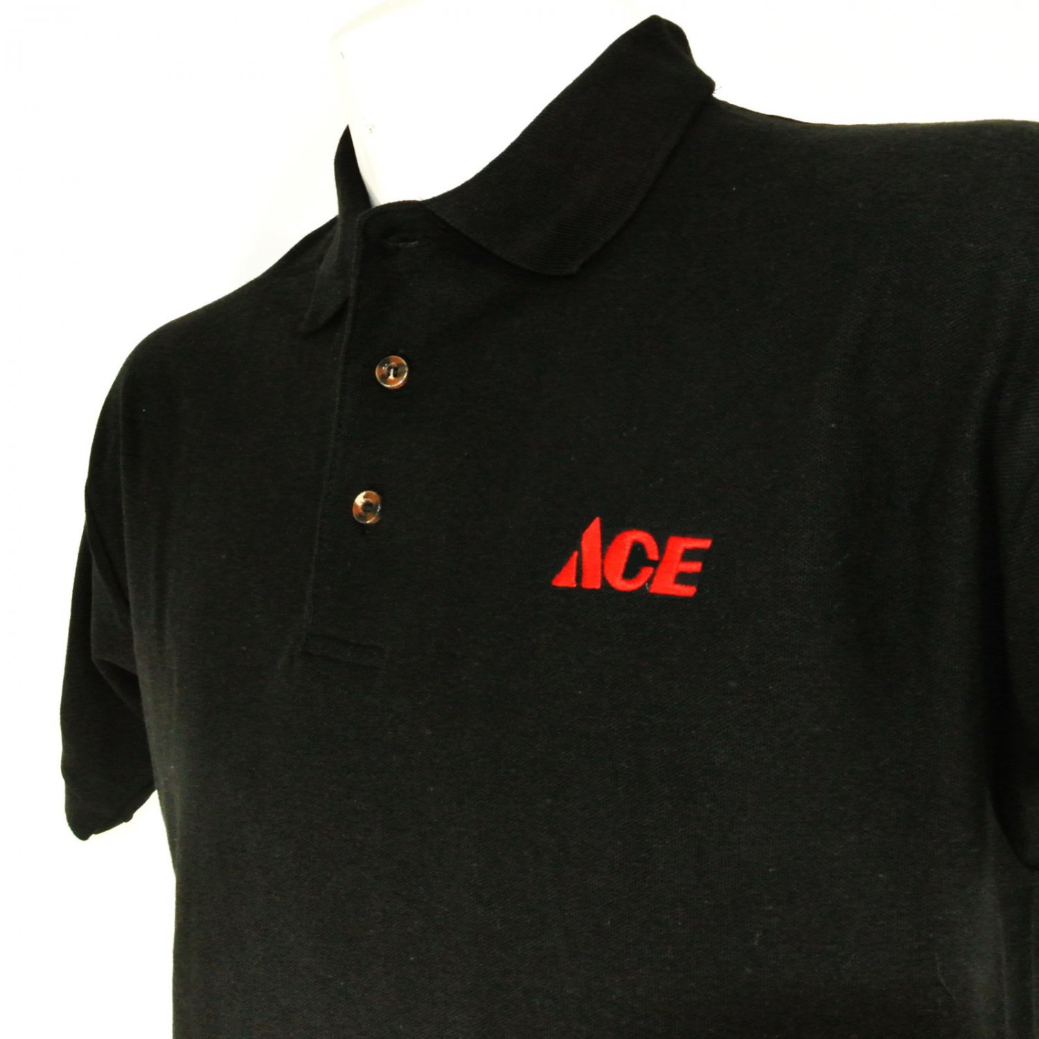 ACE Hardware Store Employee Uniform Polo Shirt Black Size L Large
