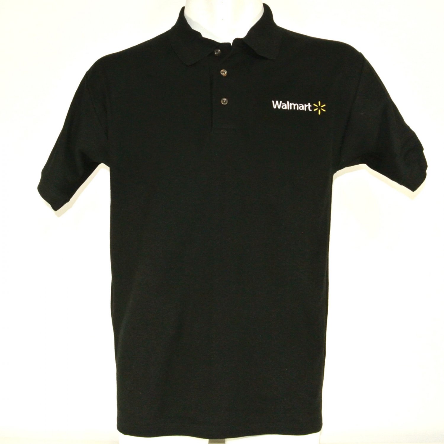 WALMART Associate Employee Uniform Polo Shirt Black L Large NEW