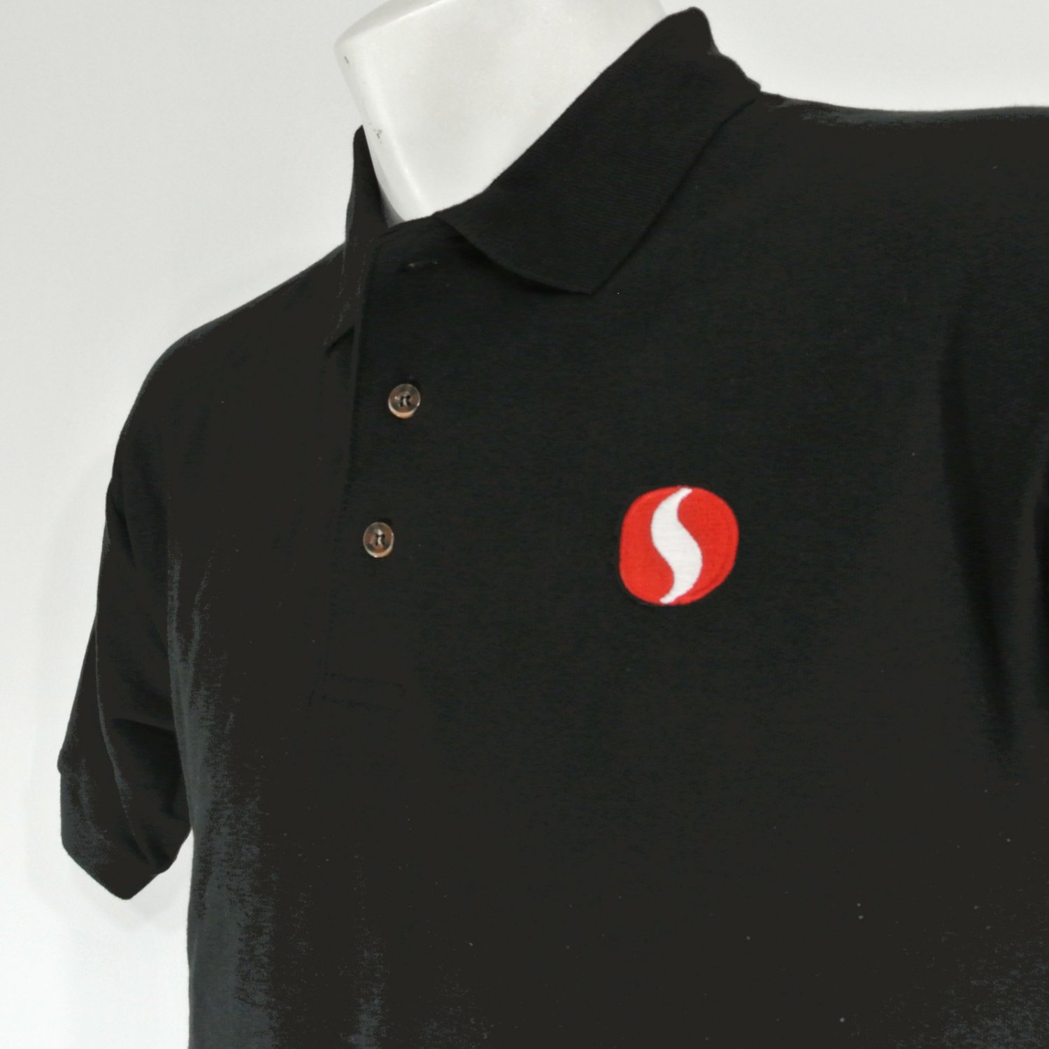 SAFEWAY Logo Grocery Store Employee Uniform Polo Shirt Black Size L Large NEW