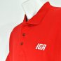 IGA Grocery Store Employee Uniform Polo Shirt Red Size L Large