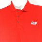 IGA Grocery Store Employee Uniform Polo Shirt Red Size M Medium