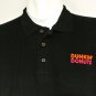 DUNKIN DONUTS Employee Uniform Polo Shirt Black Size M Medium NEW
