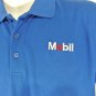 MOBIL Gas Station Employee Uniform Polo Shirt Blue Size L Large NEW