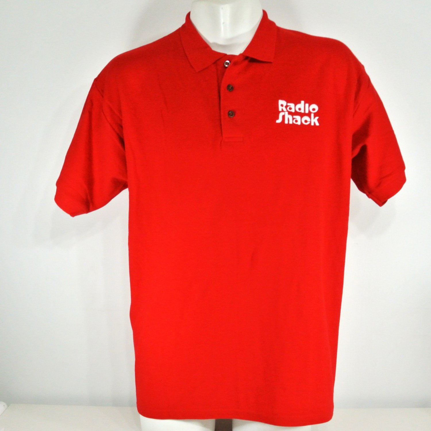 RADIO SHACK Vintage Uniform Polo Shirt Red Size L Large NEW