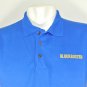 BLOCKBUSTER Vintage Employee Uniform Polo Shirt Blue Size M Medium NEW