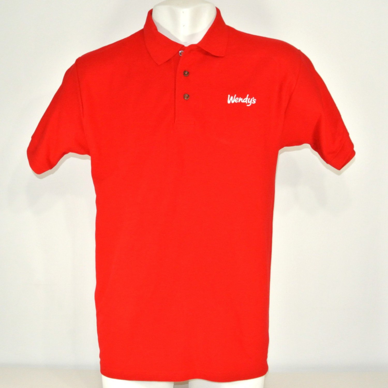 WENDY'S Hamburgers Uniform Polo Shirt Red Size XL NEW