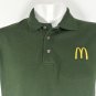 McDONALD'S Hamburgers Employee Uniform Polo Shirt Green Size XL NEW