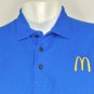 McDONALDS Employee Uniform Polo Shirt Blue Size L Large NEW