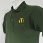 McDONALD'S Hamburgers Employee Uniform Polo Shirt Green Size L Large NEW