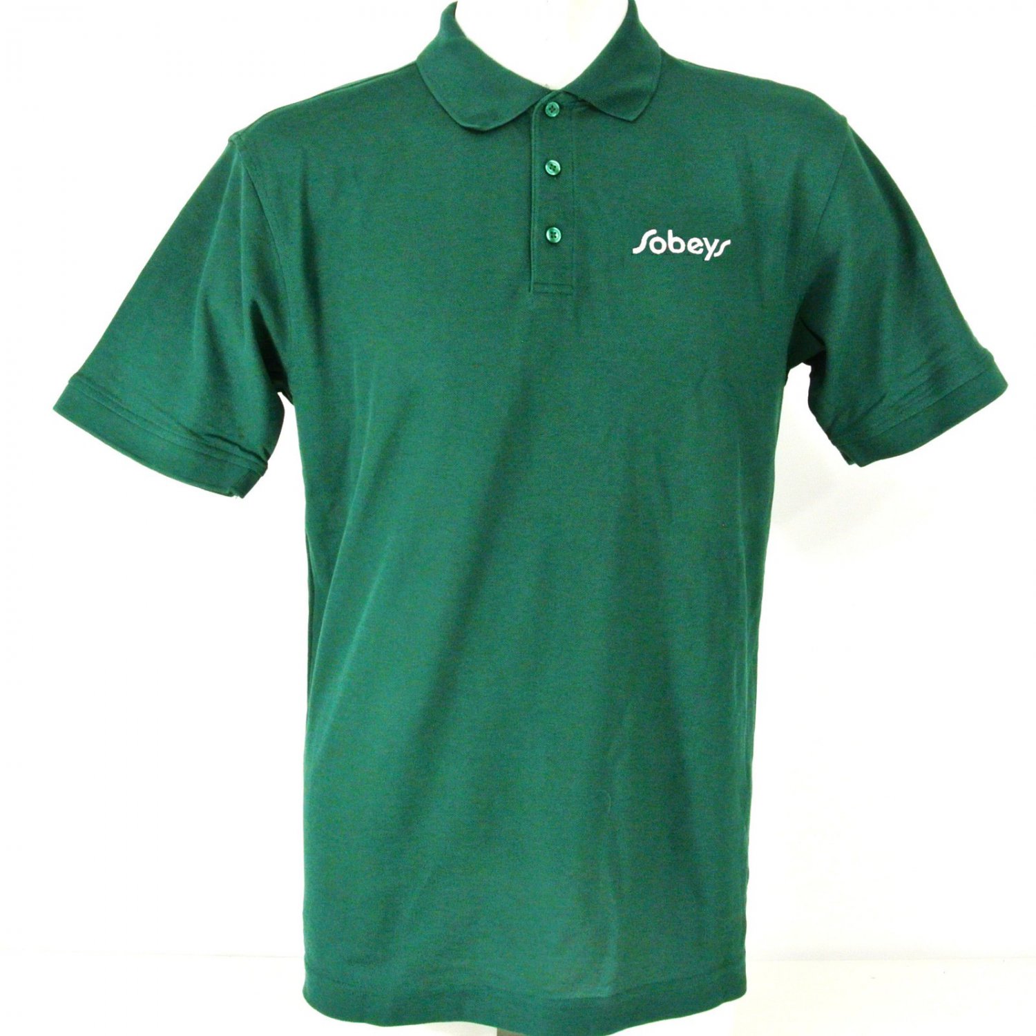 SOBEYS Grocery Store Employee Uniform Polo Shirt Green Size L Large NEW