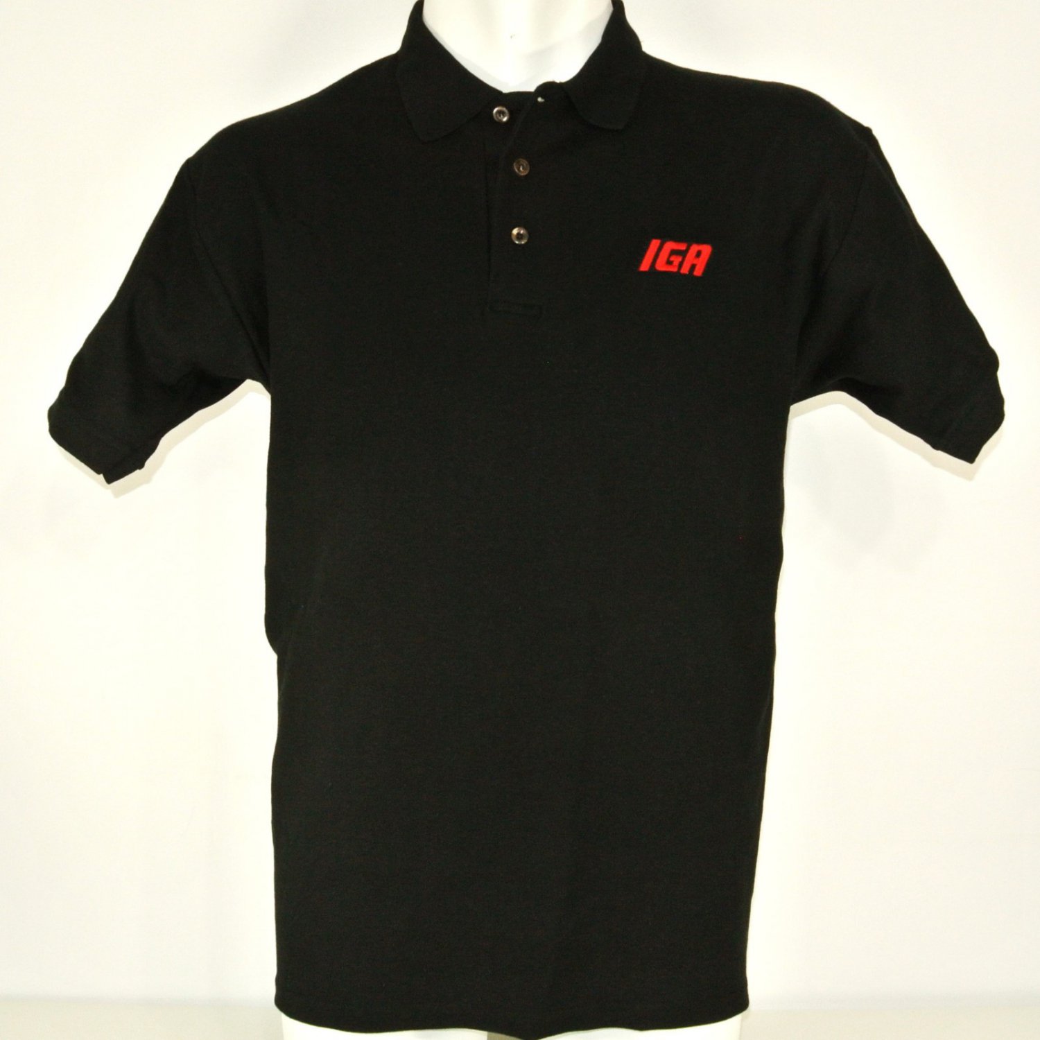 IGA Grocery Store Employee Uniform Polo Shirt Black Size S Small NEW