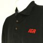 IGA Grocery Store Employee Uniform Polo Shirt Black Size S Small NEW