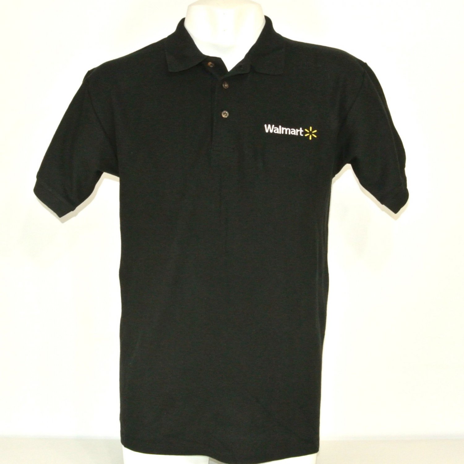 WALMART Canada Employee Uniform Polo Shirt Black Size M Medium NEW