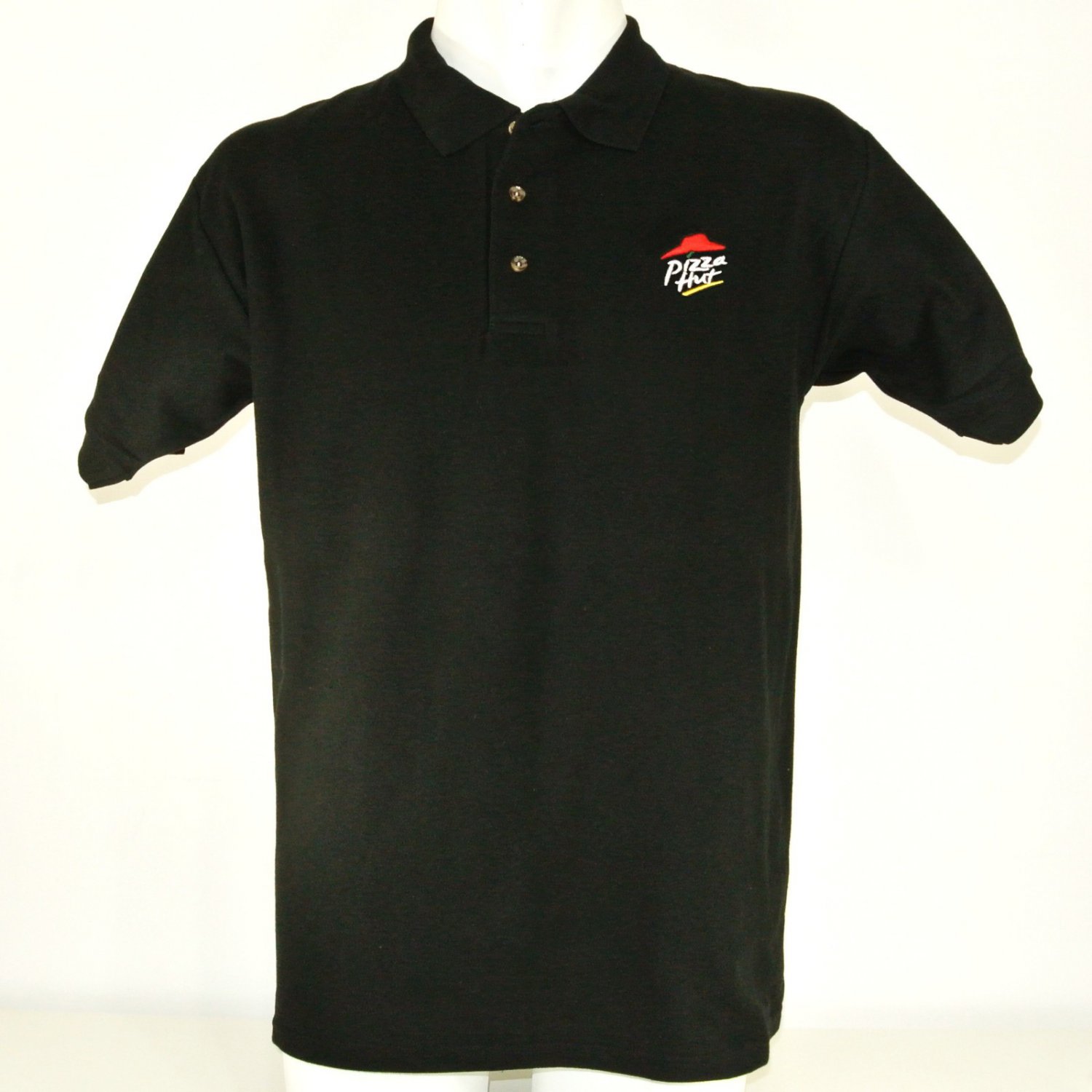 PIZZA HUT Driver Employee Uniform Polo Shirt Black Size XL NEW
