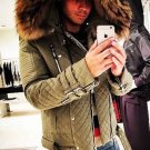 Balmain Quilted Fur Trim cotton with real raccoon fur - NEW