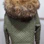 Balmain Quilted Fur Trim cotton with real raccoon fur - NEW