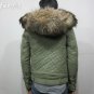 Balmain Quilted Fur Trim cotton with real raccoon fur - NEW