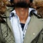 Balmain Quilted Fur Trim cotton with real raccoon fur - NEW