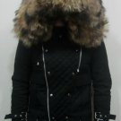 Balmain QUILTED COTTON FUR TRIM WITH REAL RACCOON FUR – NEW Balmain QUILTED COTTON FUR TRIM WITH REAL RACCOON FUR – NEW