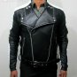 Balmain Black & White Leather Biker Jacket &acirc;�� New