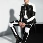 Balmain Black & White Leather Biker Jacket &acirc;�� New