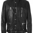 Balmain Black Belted Leather Jacket – New