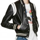 YSL Black & White Leather teddy bomber jacket – New YSL Black & White Leather teddy bomber jacket – New