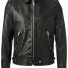 YSL Mens Black studded Leather Biker Jacket – New YSL Mens Black studded Leather Biker Jacket – New