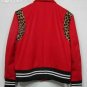 YSL RED VARSITY TEDDY JACKET WITH LEOPARD DETAILS &acirc;�� NEW