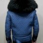 Balmain QUILTED LEATHER FUR TRIM WITH REAL RACCOON FUR &acirc;�� NEW
