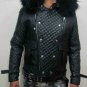 Balmain QUILTED LEATHER FUR TRIM WITH REAL RACCOON FUR &acirc;�� NEW