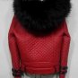 Balmain QUILTED LEATHER FUR TRIM WITH REAL RACCOON FUR &acirc;�� NEW