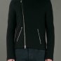 Balmain Coated Denim Moto Leather Jacket &acirc;�� New