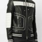 Balmain colour-block hooded biker Leather jacket â New