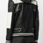 Balmain colour-block hooded biker Leather jacket â New