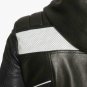 Balmain colour-block hooded biker Leather jacket â New