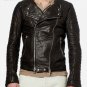 BALMAIN GOATSKIN SS12 Zip Padded Biker leather jacket &acirc;�� New