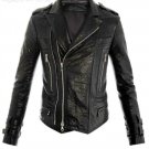 Balmain Grainy Leather Biker Jacket – New