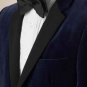 Prorsum Blue Slim Fit Velvet Half-canvas Tuxedo Jacket