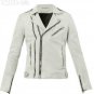Balmain Grey Leather Biker Jacket  &acirc;�� New