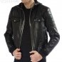 Balmain Men&acirc;��s Hooded Drawstring Leather Jacket &acirc;�� New