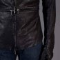 Obscur Cross Zipper Leather Jacket - New