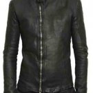 Obscur Off Centre Washed Custom Made Lamb Leather Jacke Obscur Off Centre Washed Custom Made Lamb Leather Jacke