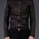 Obscur Cropped Wrinkle Leather Jacket - New