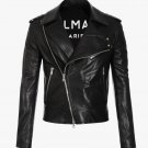 Balmain Black Leather Biker Jacket - New