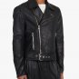 Balmain Black Denim Biker Jacket - New